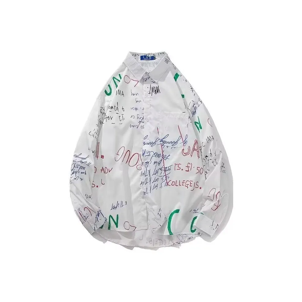 NRXX Длинный рукав рубашка модная мужская