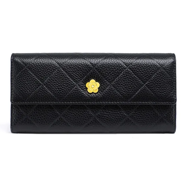 Crtnzo Kroez Коровья кожа Держатель для карт кошелек Стандартный Женский Черный