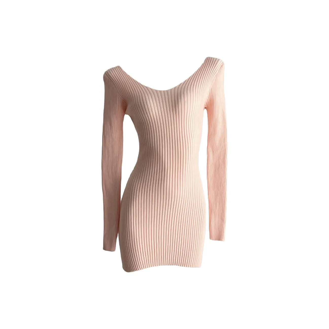 RTNH Розовый укороченный женский вязаный длинный топ