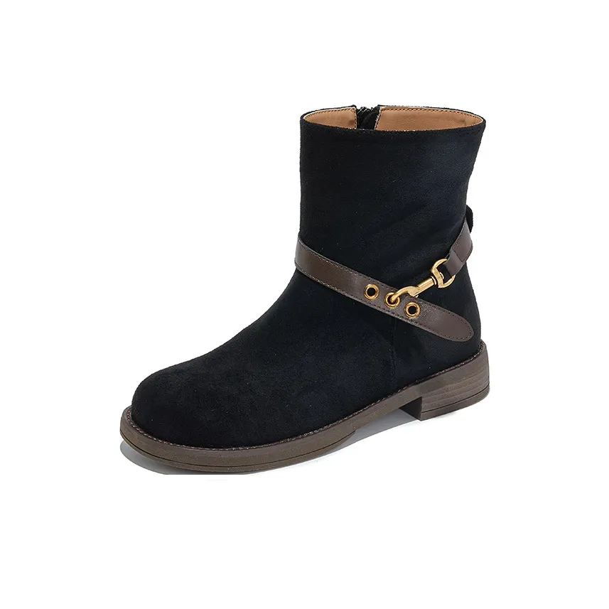 Chibang Короткий MID Голень Мартин Boot 3 см Женские