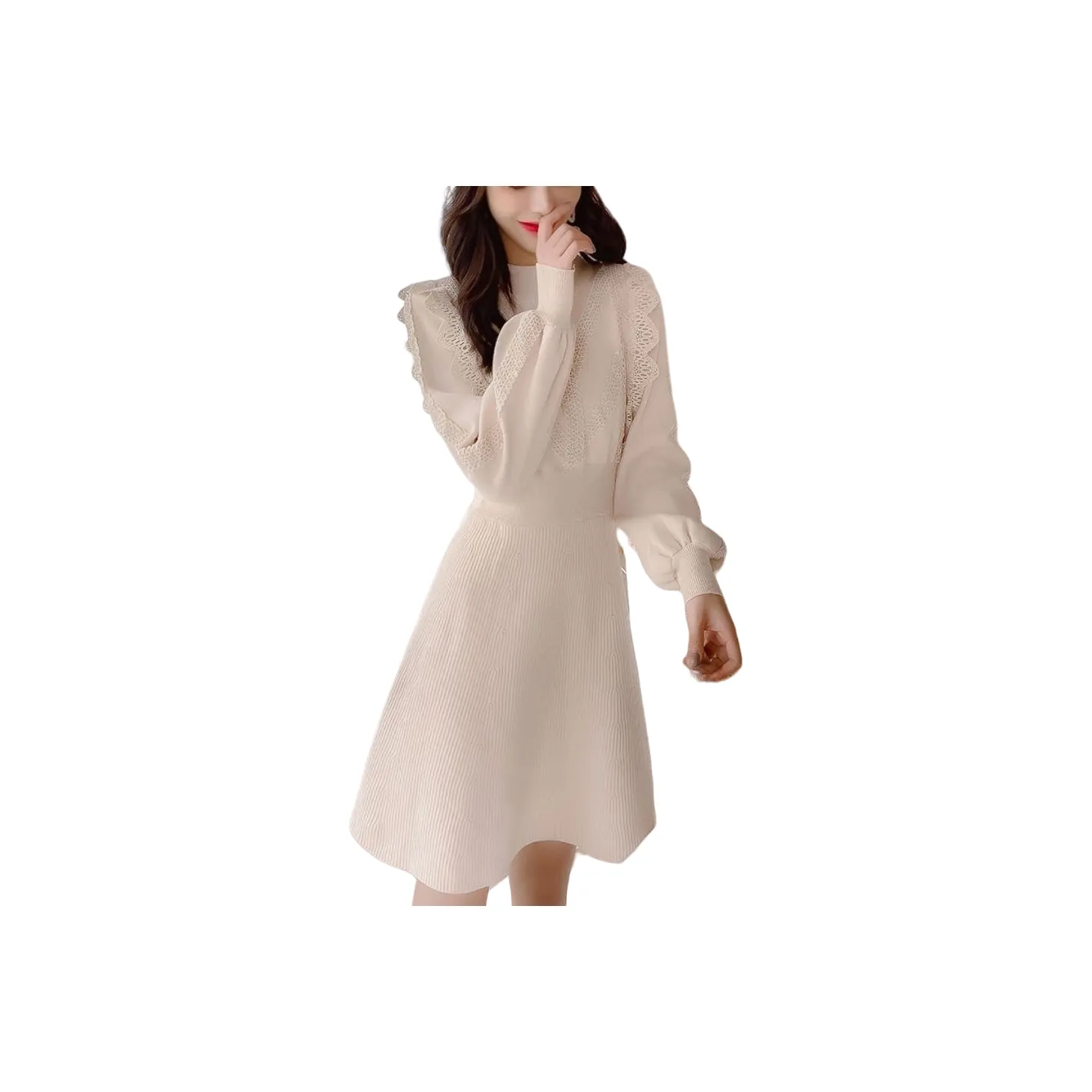 XIANSINIAO Длинное платье с длинными рукавами женское