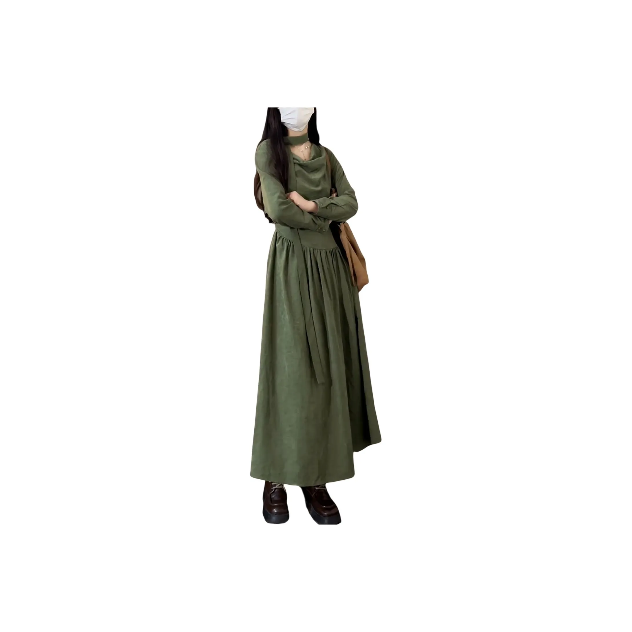 PAZZO Длинное платье с длинными рукавами женское