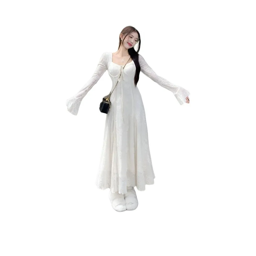 ЮЙЧЖАОЛИНЬ Длинное платье с длинными рукавами женское