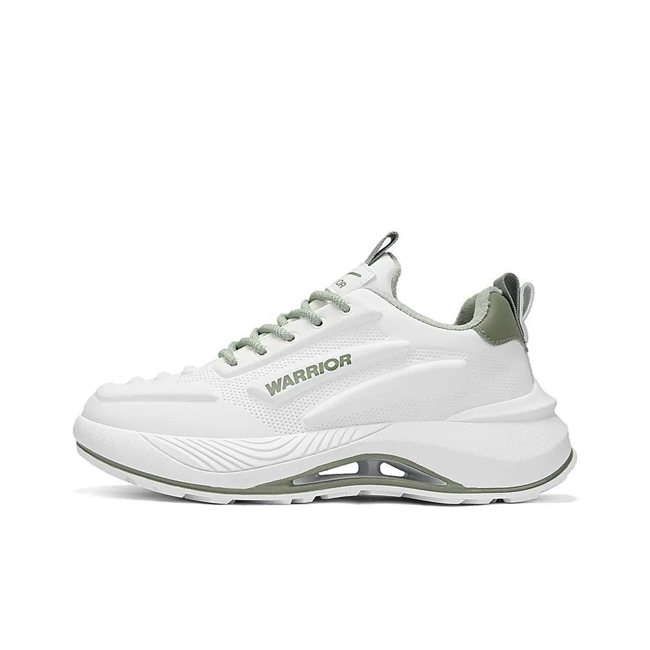 Warrior Амортизация Устойчивость к истиранию Увеличение высоты Термическая подкладка Низкий верх Повседневная обувь Мужская Белый Зеленый