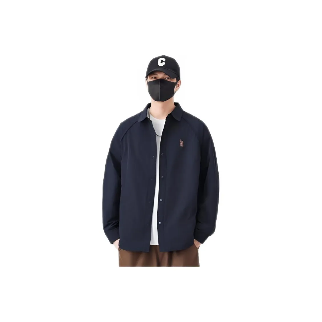 ENPofficial Длинный рукав рубашка пальто мужской