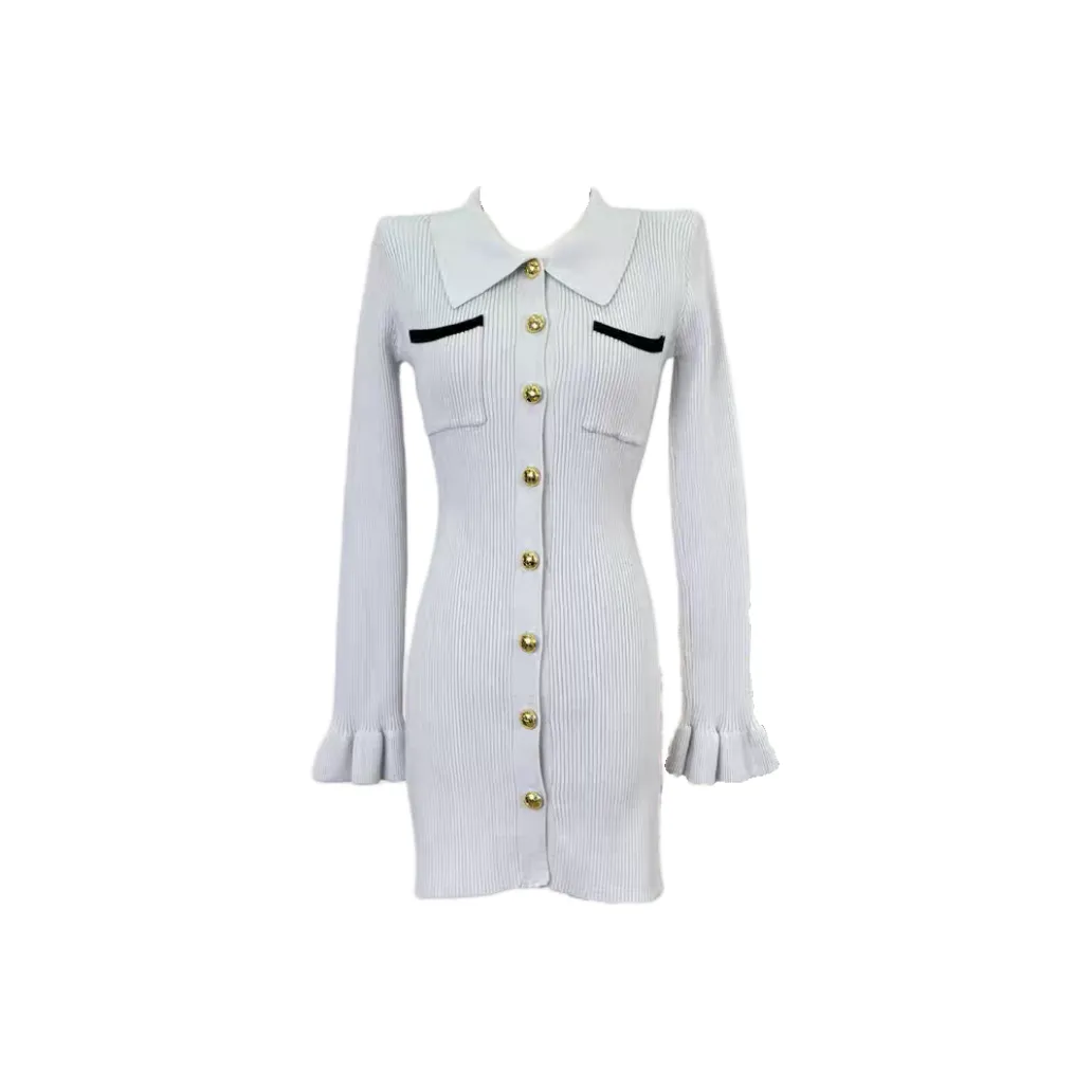 GORGEOUSIDEA Длинное платье с длинными рукавами женское