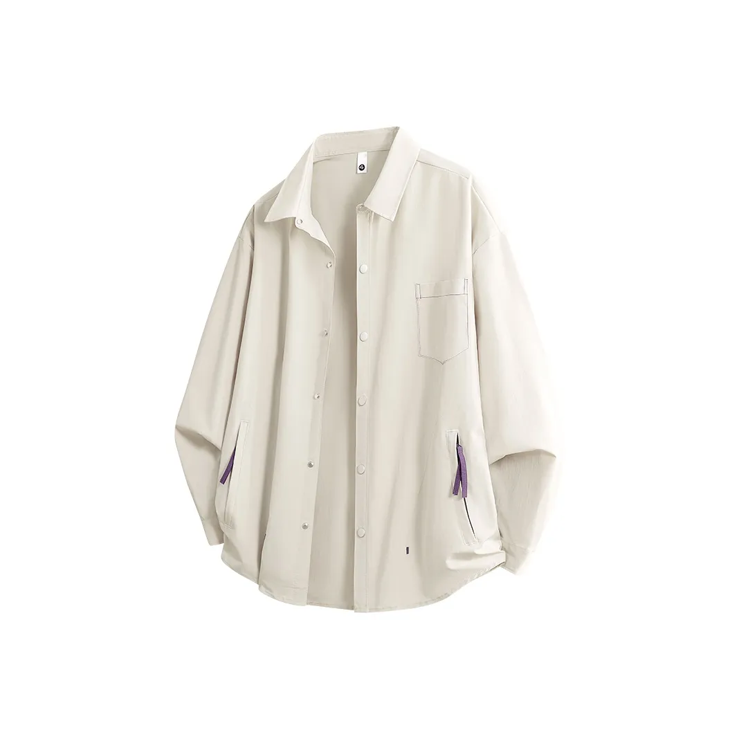 DOUBLEFISH Свободный крой Повседневная рубашка Мужская