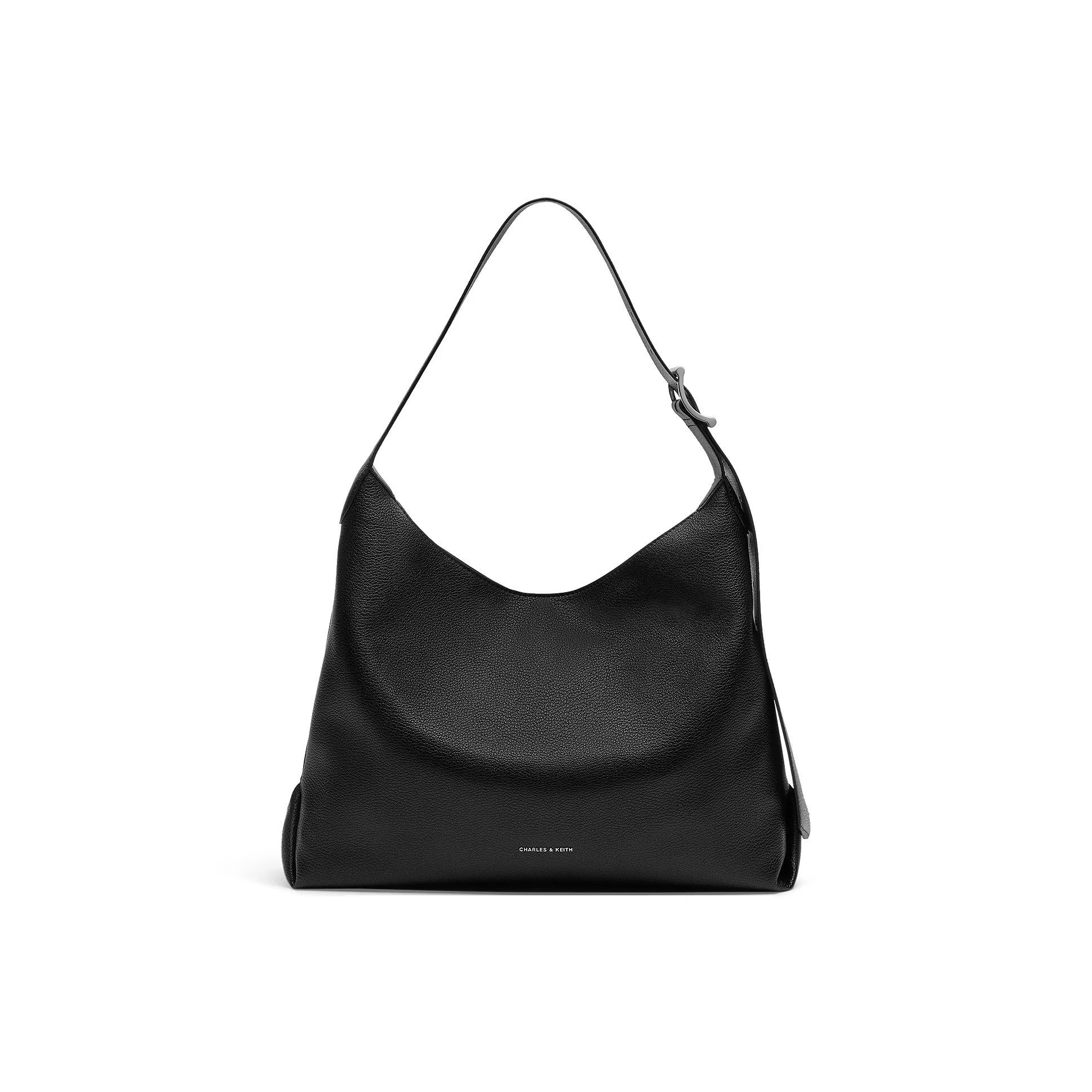 CHARLES KEITH ПУ (полиуретан) Сумка через плечо Большая Женская Черная