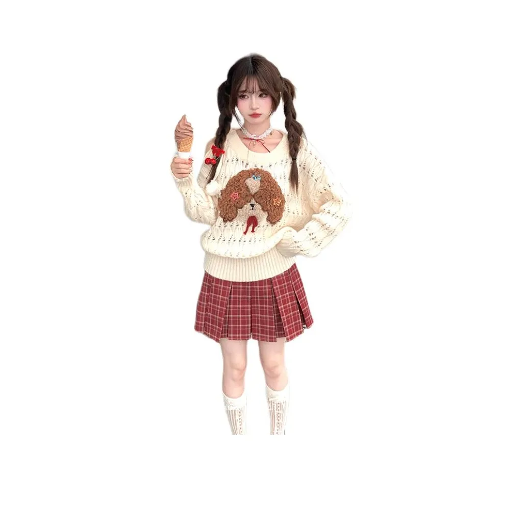 FABRIC PIG Абрикосовый топ + Красная юбка Женские комплекты с юбкой