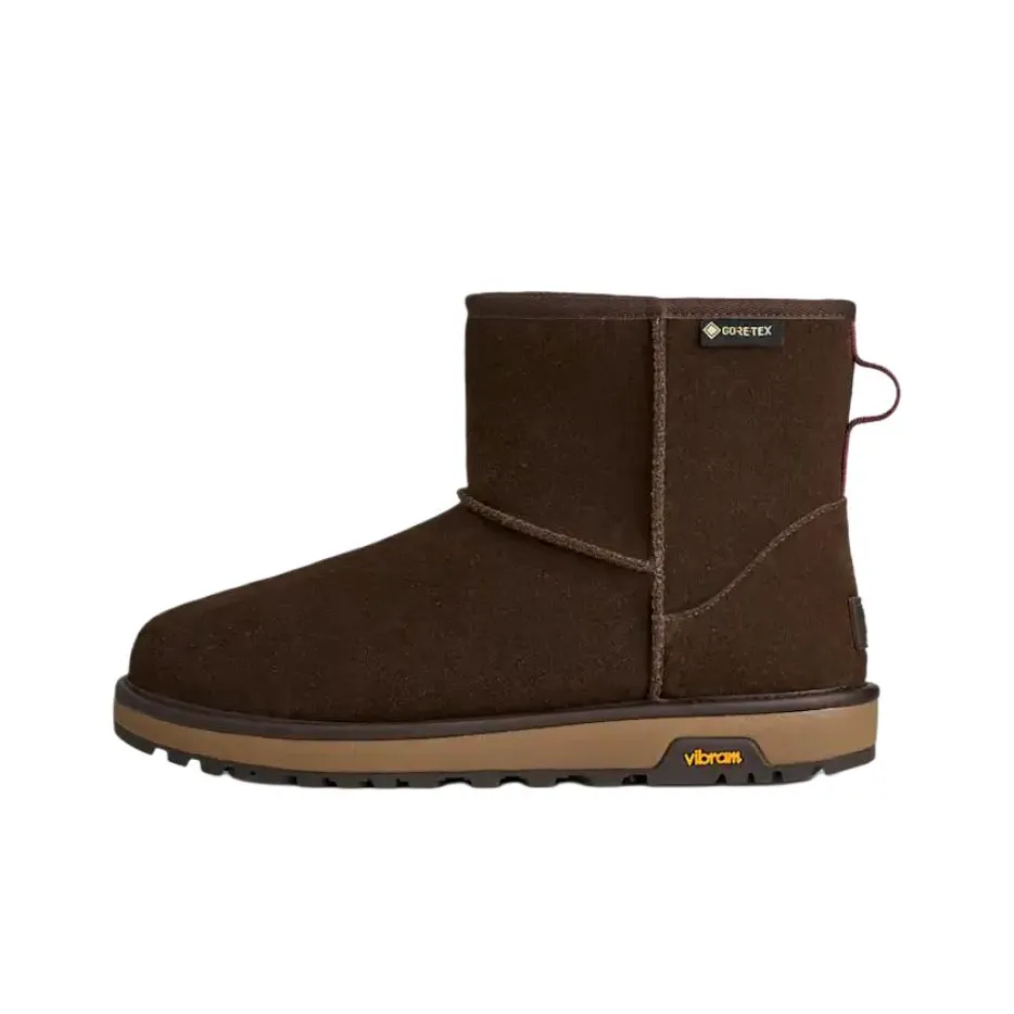 UGG CLASSIC MINI GTX Термический Водонепроницаемый Короткий Снегобут Мужской Темно-Коричневый
