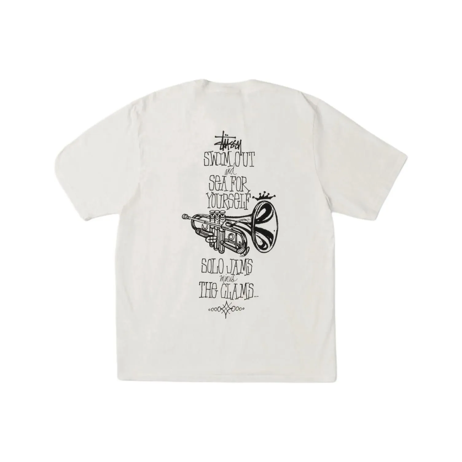 Stussy FW25 Плавание OUT Tee ПИГМЕНТ Окрашенная T Рубашка Унисекс