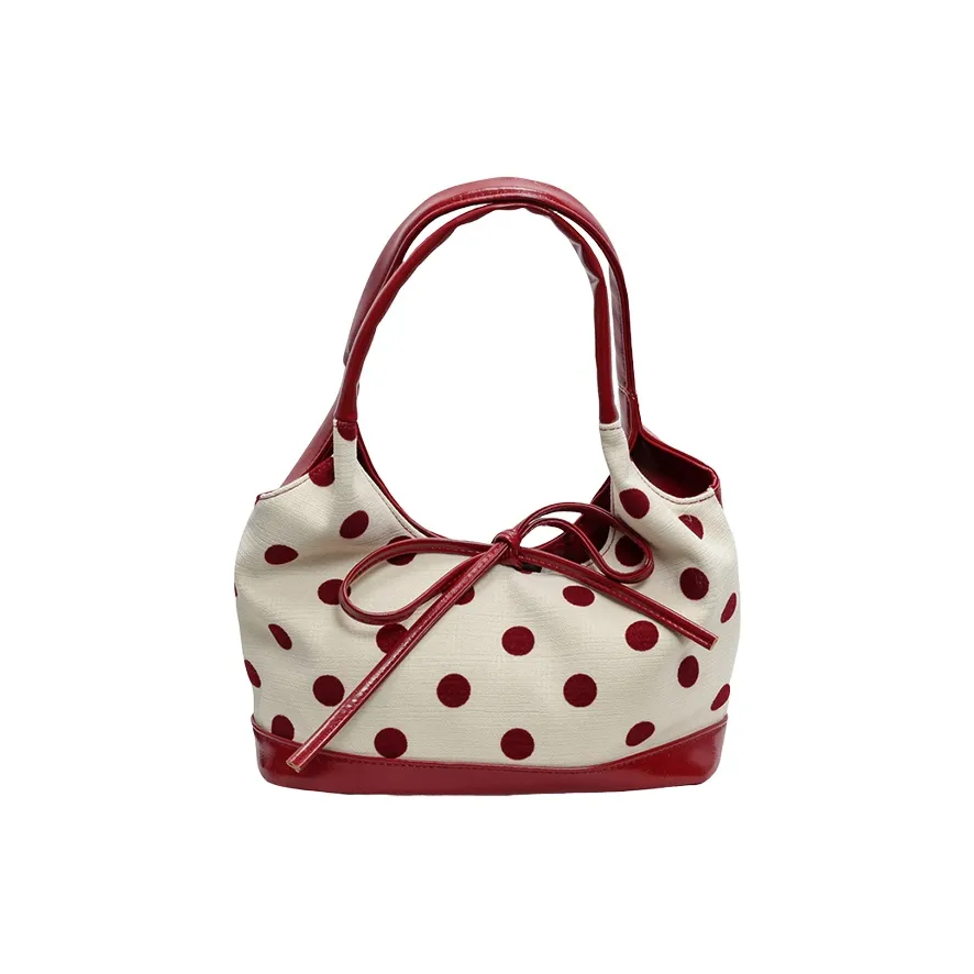 Juju Jimmy Холст Одно Плечо Сумка Маленькая Женская Черная Красная