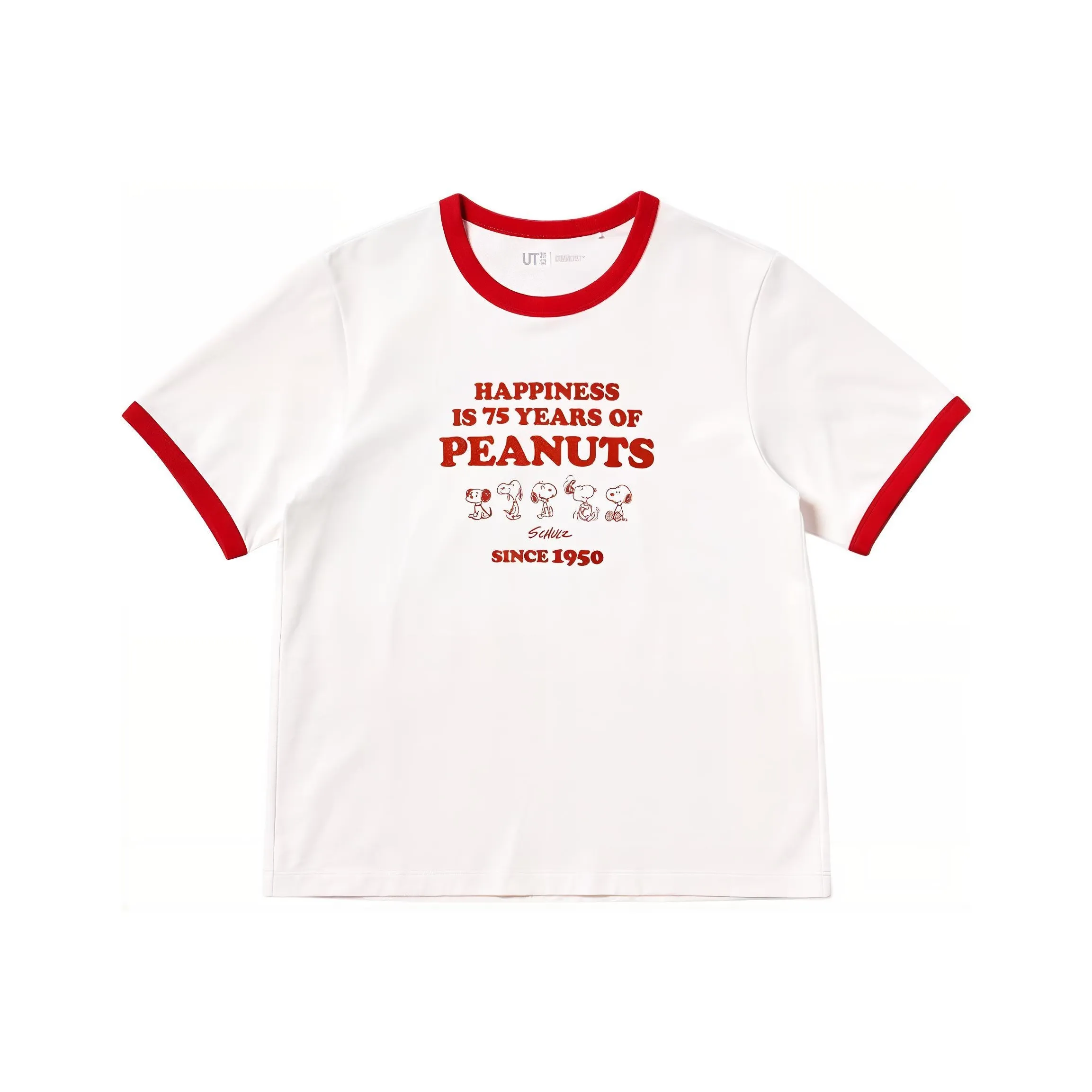 UNIQLO X PEANUTS Коллаборация T-рубашка Женская Белая