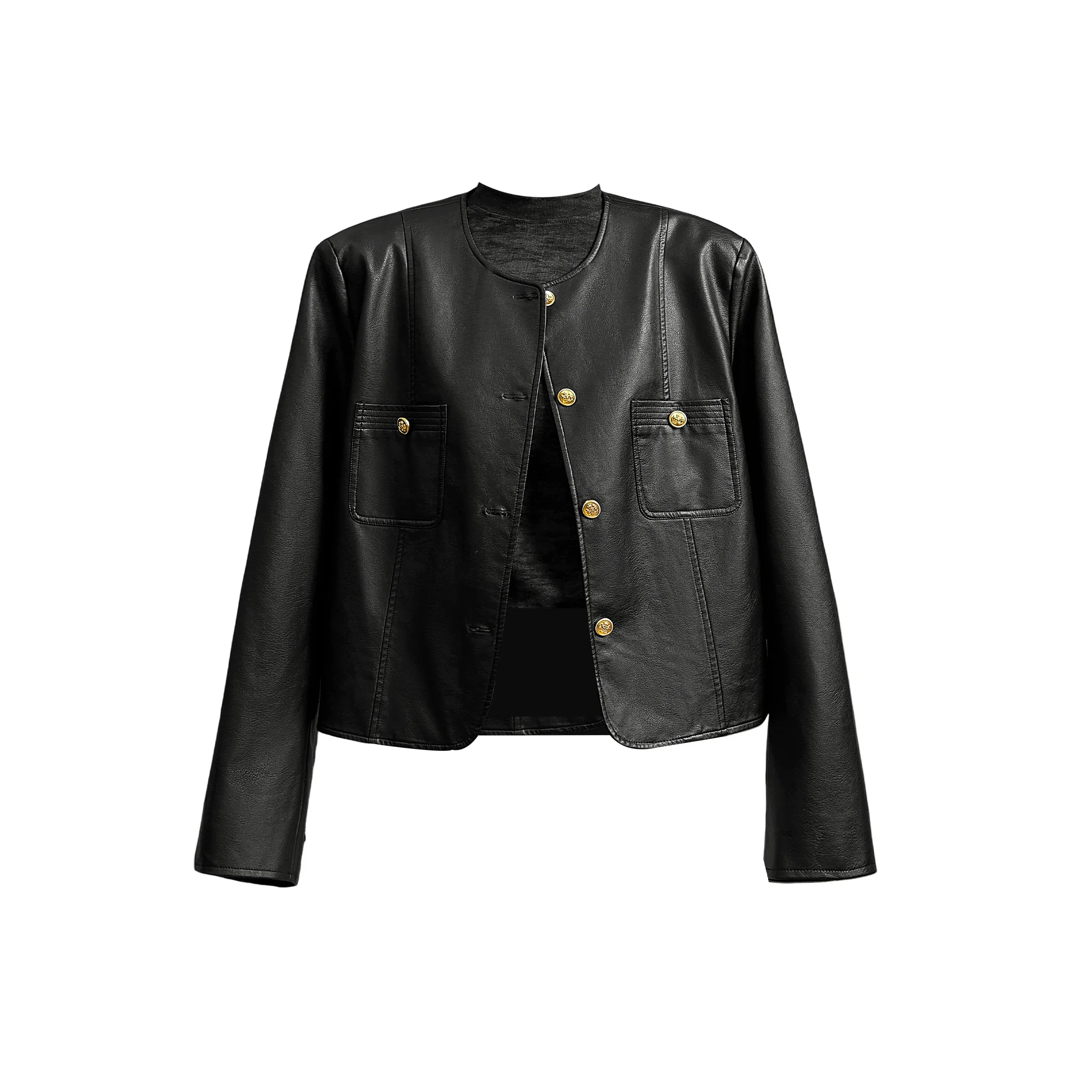 TOUCH Черный Женские Кожаные куртки