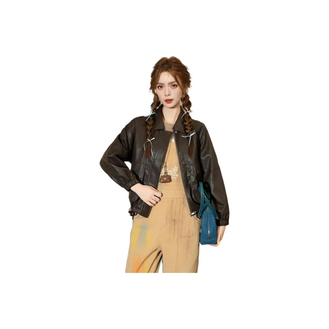 FAWENXIANGZI Кожа Куртка Женская