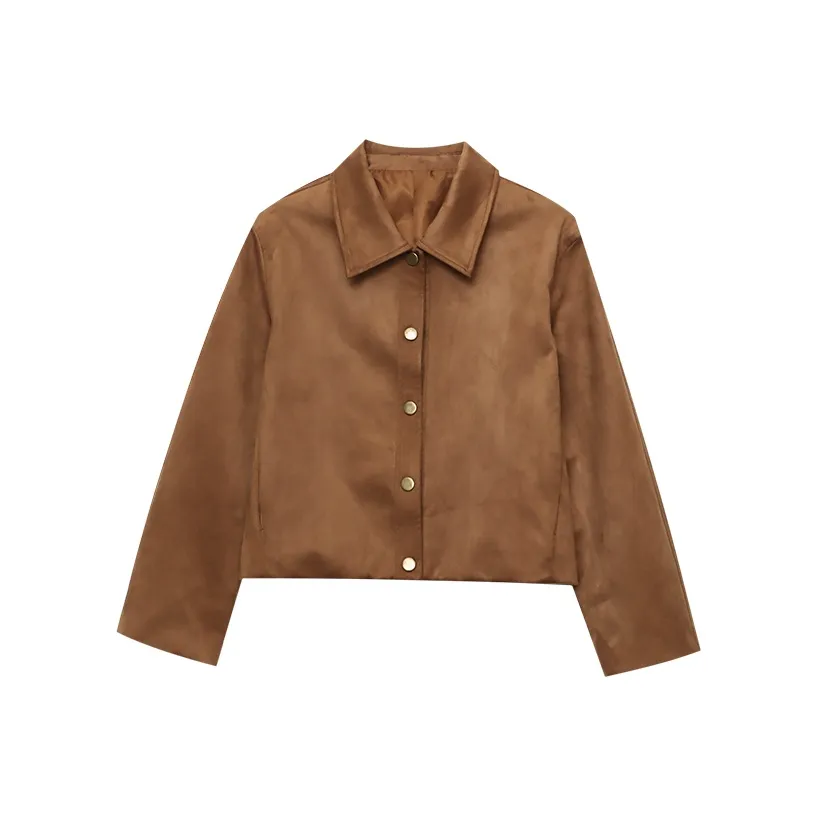 CHARM PICK Коричневый Женский Короткий Пальто