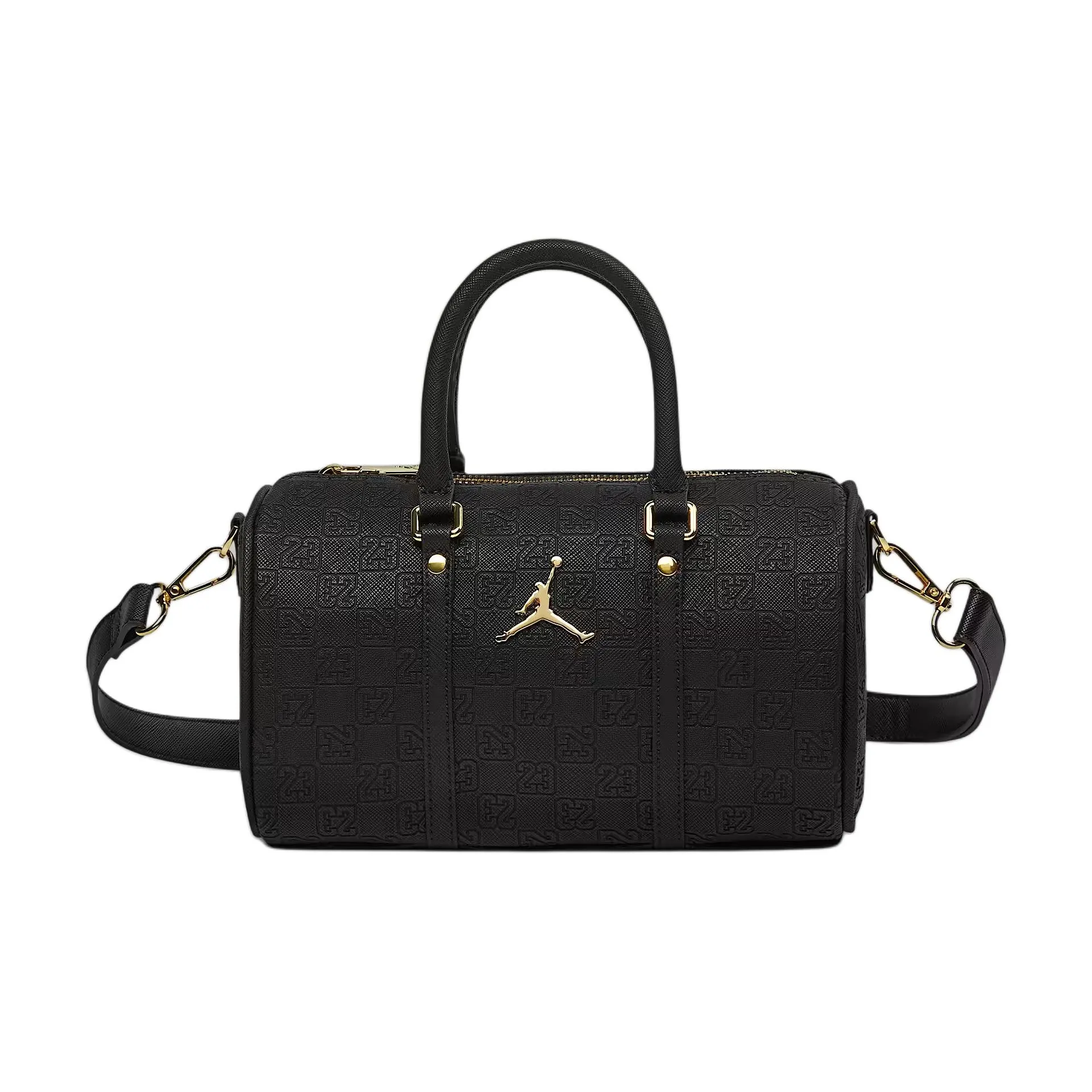 Джордан Monogram Synthetic Leather Bag Unisex Black Gold