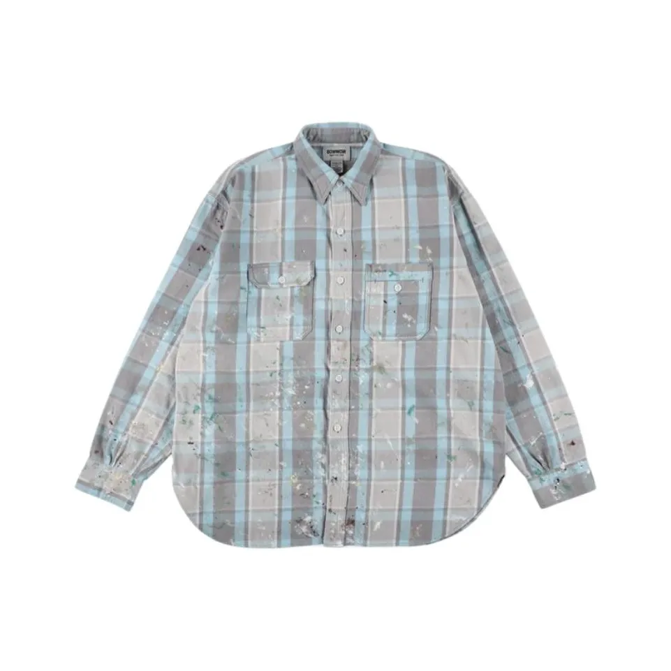 Bowwow FW25 PAINTER'S Краска STAINED Фланель Рубашка Унисекс