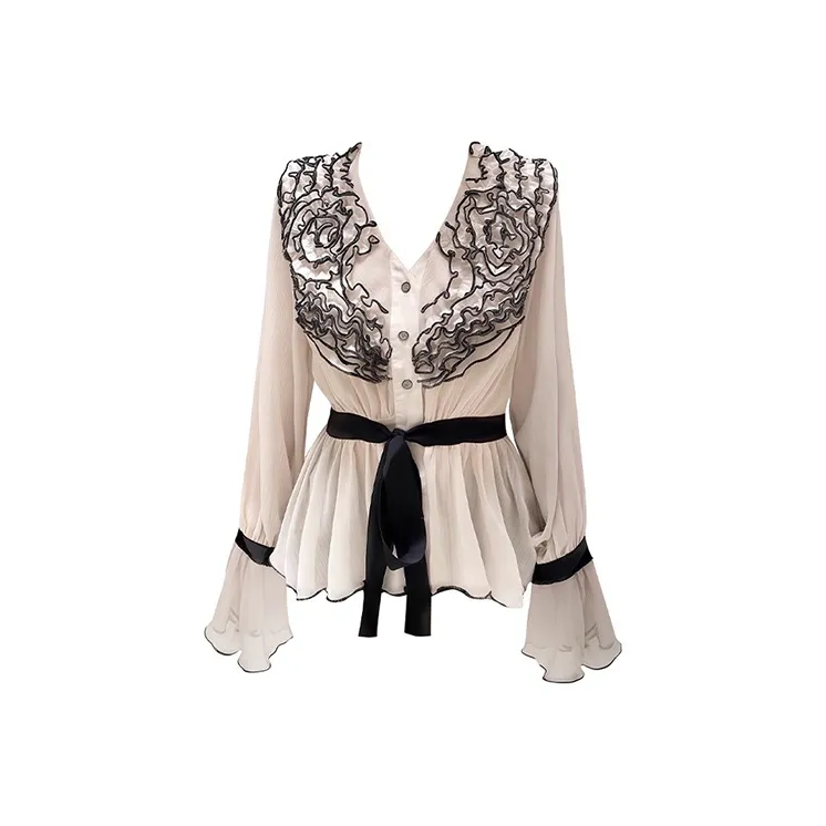 PAIN OR PLEASURE Абрикос Рубашка Женские Рубашки