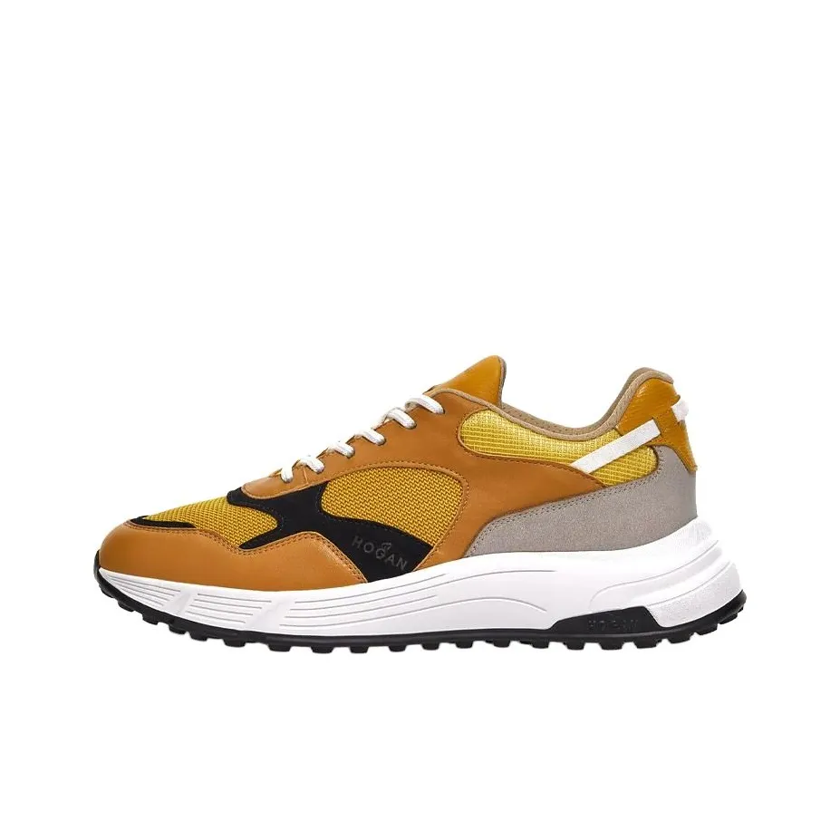 HOGAN Hyperlight Амортизация Низкий Топ Спортивная Повседневная Обувь Мужская Желтый Серый Черный