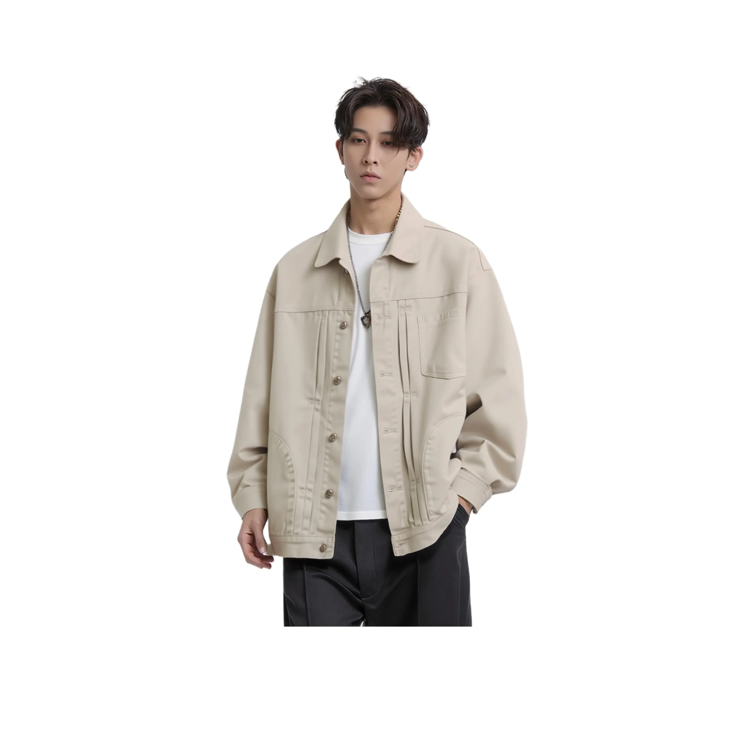 FRLMK Бежевый Абрикос Мужские Куртки