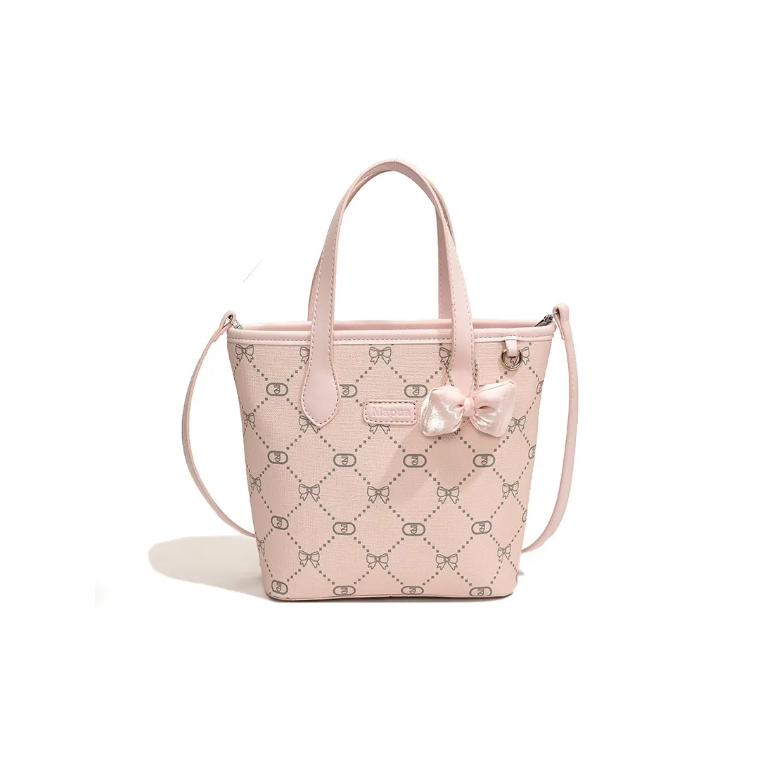 TOUTSEUL YOLO ПУ (полиуретан) Одно плечо Сумка Стандартная Женская Экрю Розовый