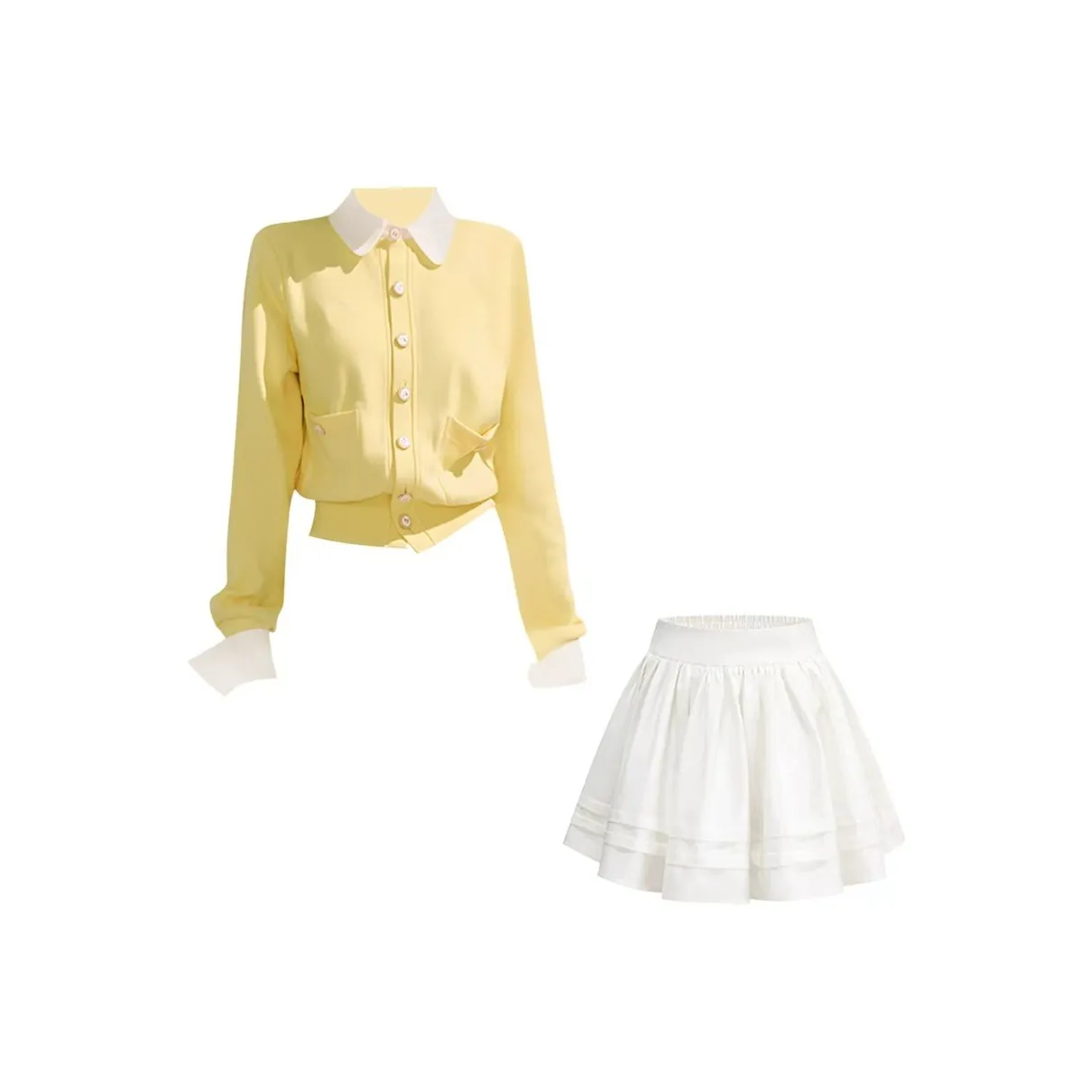 DYYPC Плиссированная юбка Комплекты Женская одежда