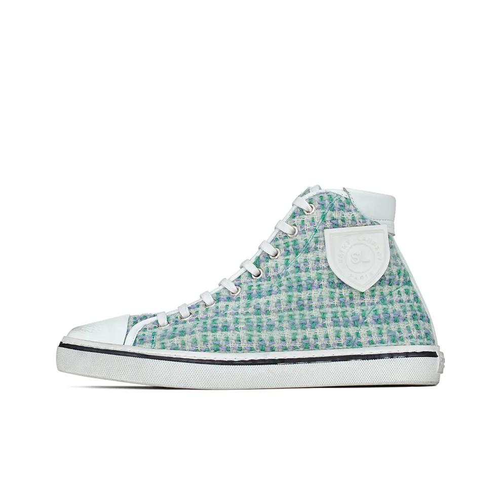 SAINT LAURENT Skateboard Shoes Women's Mid Top Turquoises