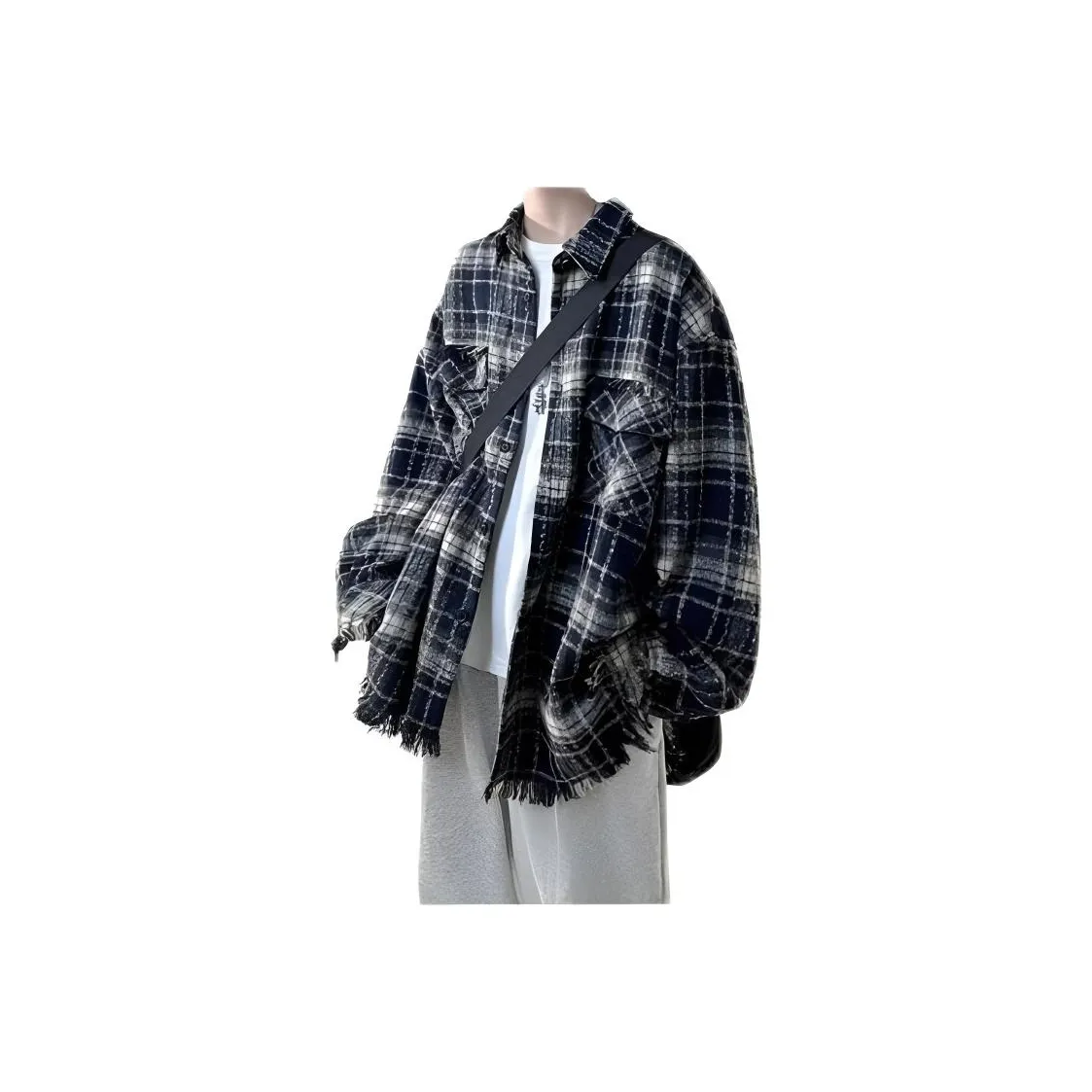 ENPofficial Длинный рукав рубашка пальто мужской