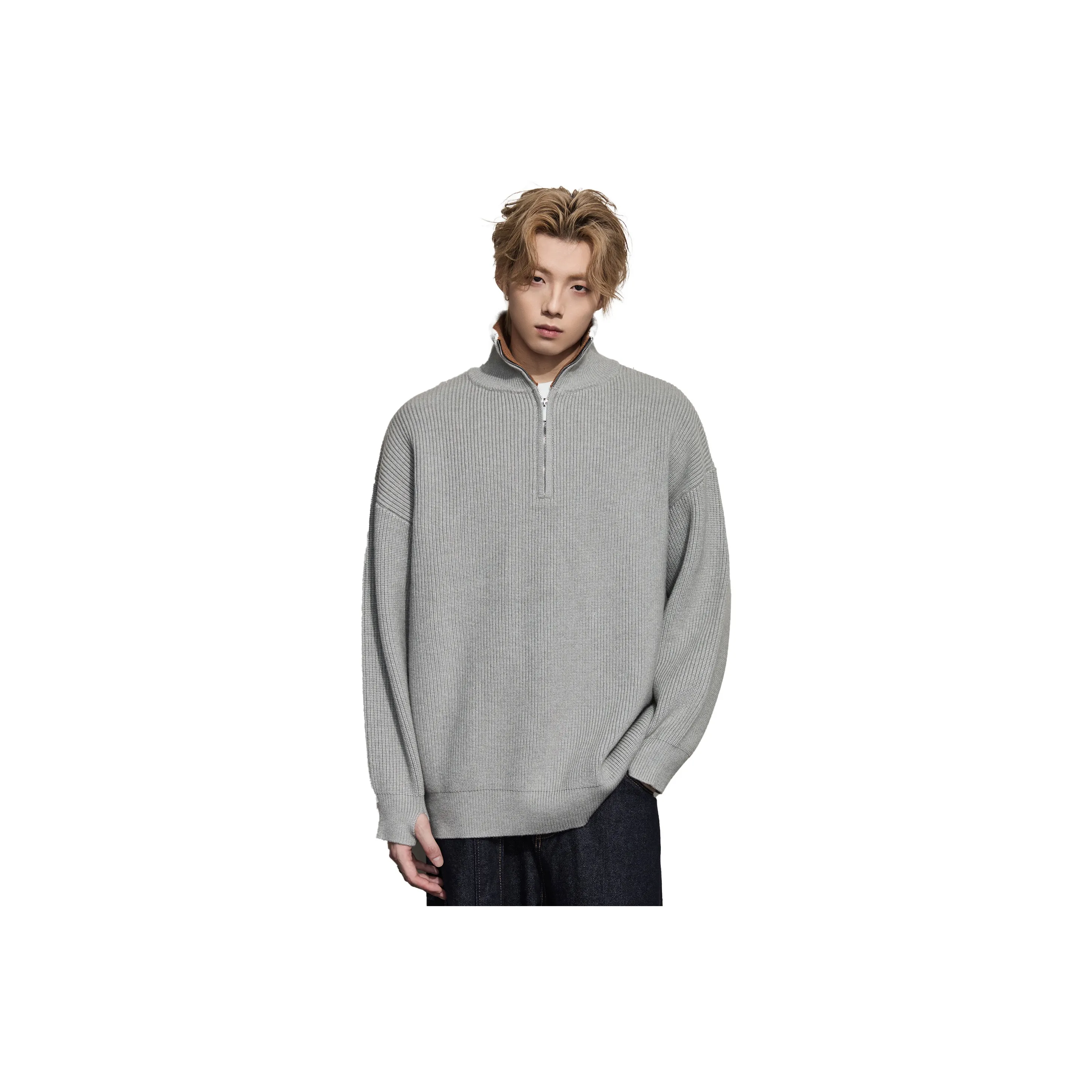 ALL IN Современный серый унисекс трикотаж