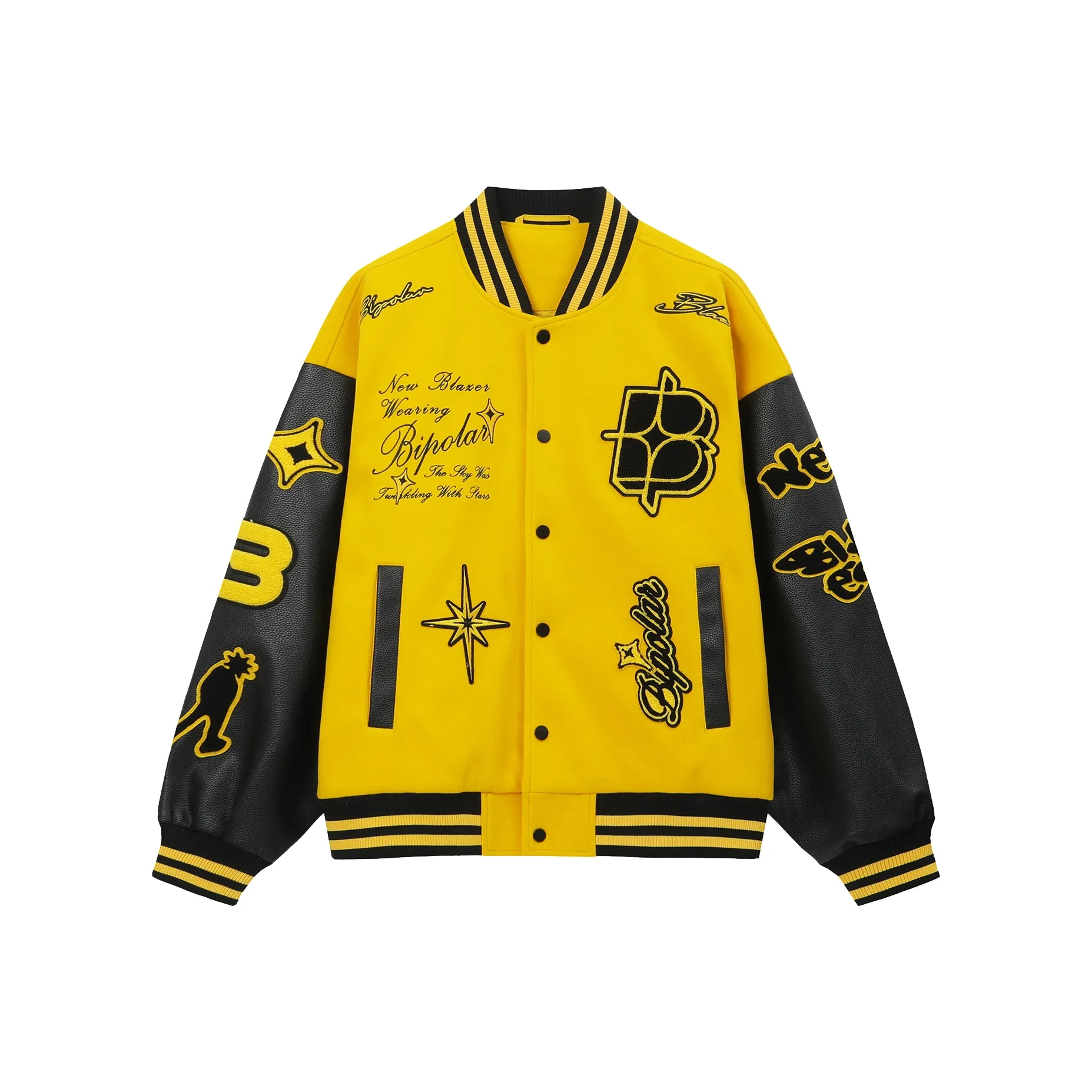 BIPOLAR Желтый Унисекс Бейсбольные Джерси