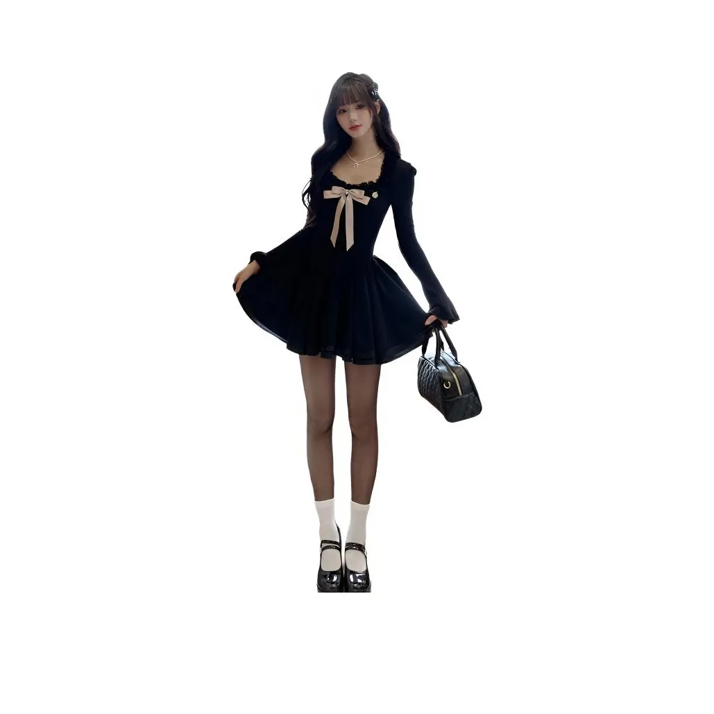 Dippanis Длинное платье с длинными рукавами женское