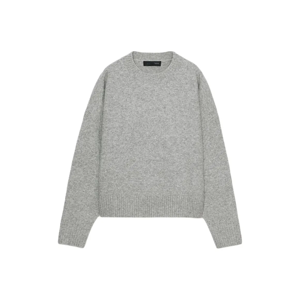 ZARA Зебра с принтом Серый Женский Свитер