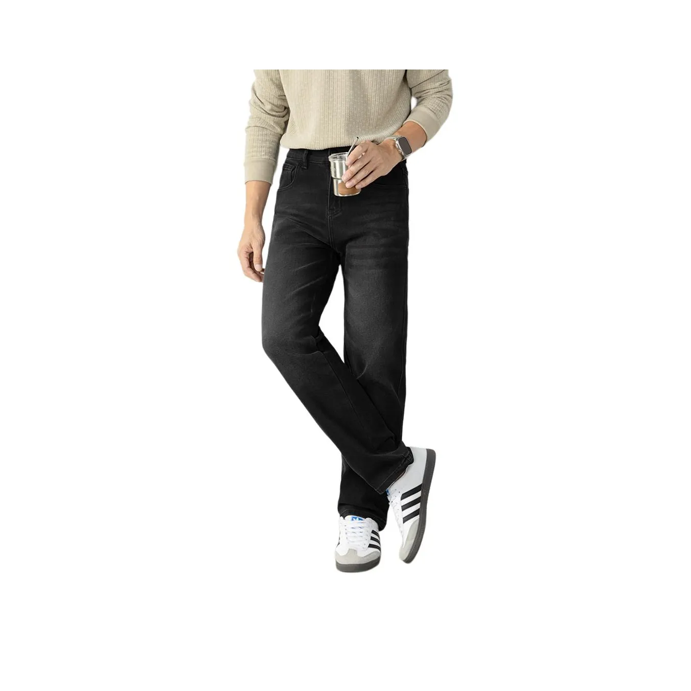 PERDONTOO Черные Мужские Джинсы