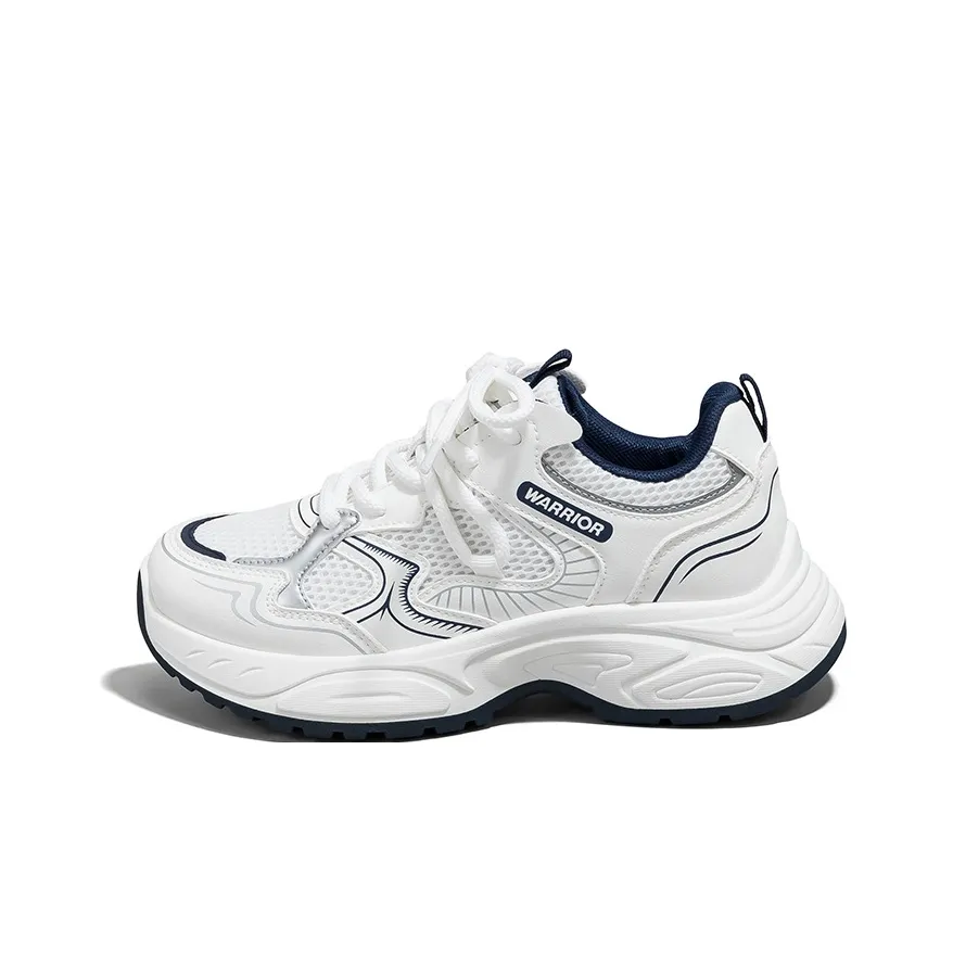 Warrior Толстая подошва Низкий Топ Белый Темно-Синий Женский