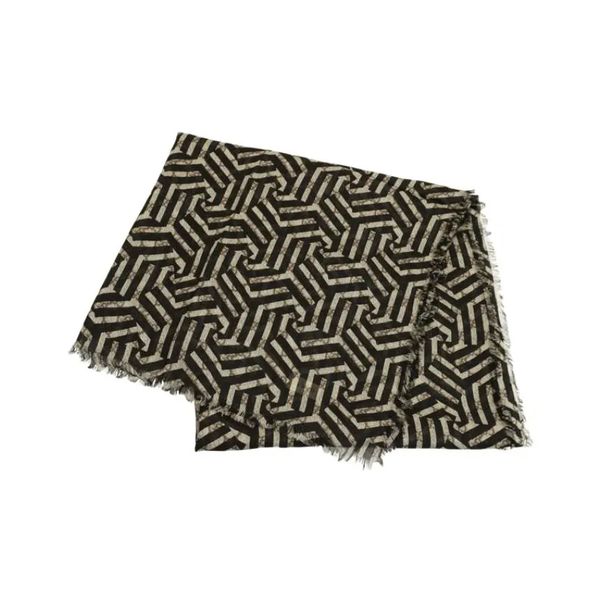 GUCCI Modal Вязаные Шарфы Мужской Бежевый Черный