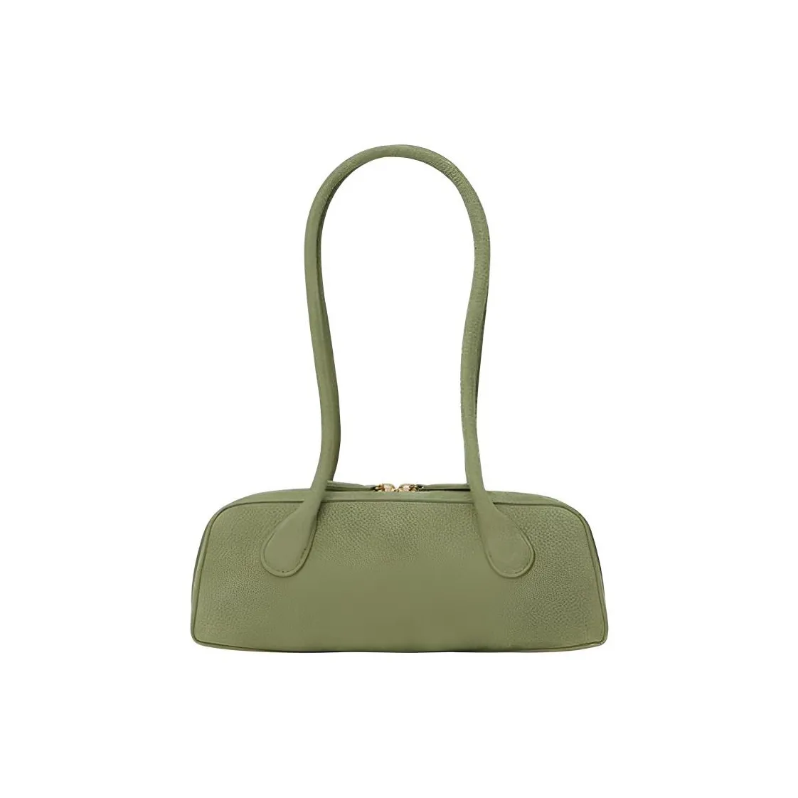 APEDE MOD Сумка для боулинга из лицевой коровьей кожи сумка сумка через плечо среднего размера женская травяного зеленого цвета