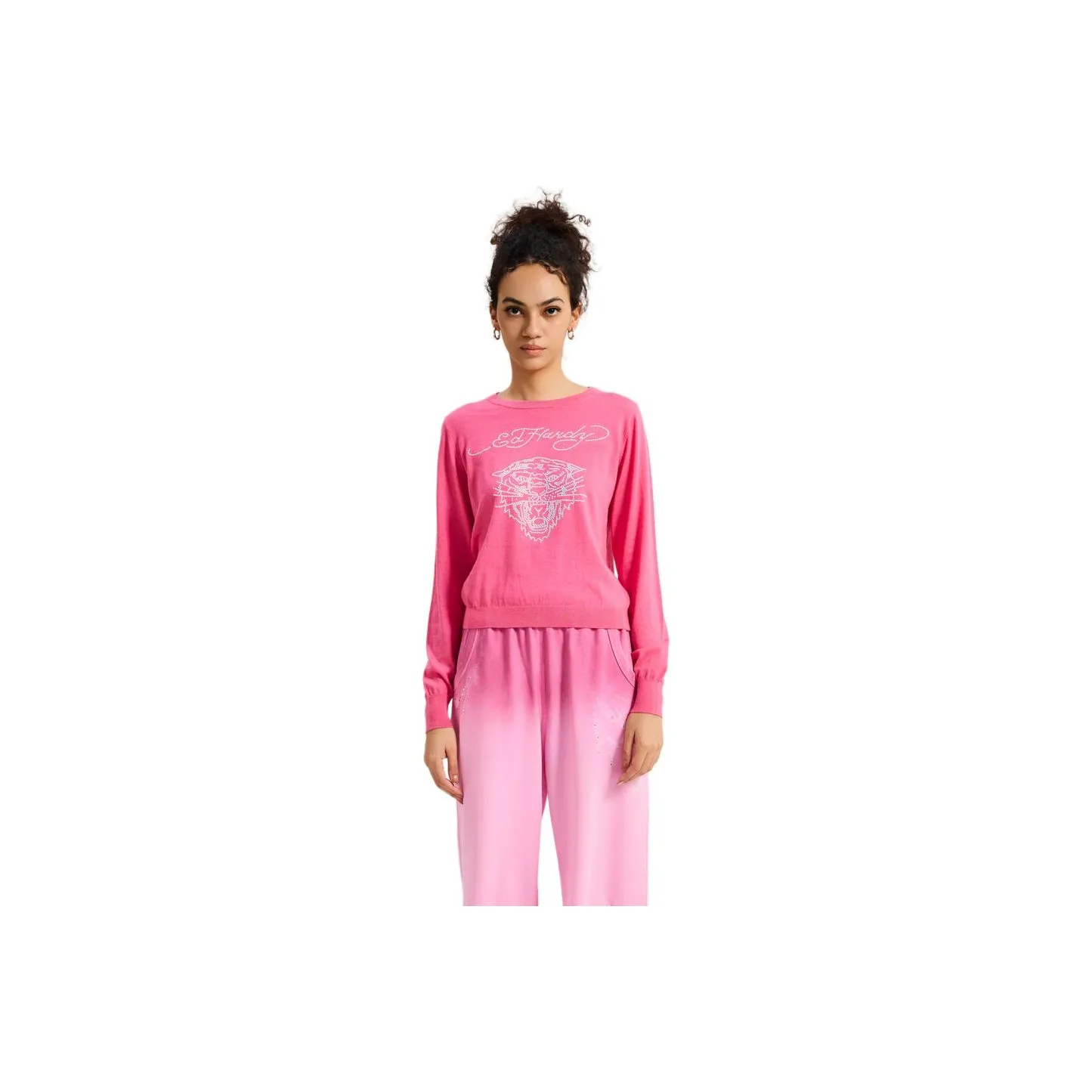 Ed Hardy Вишневый цветок Розовый Женский Трикотаж