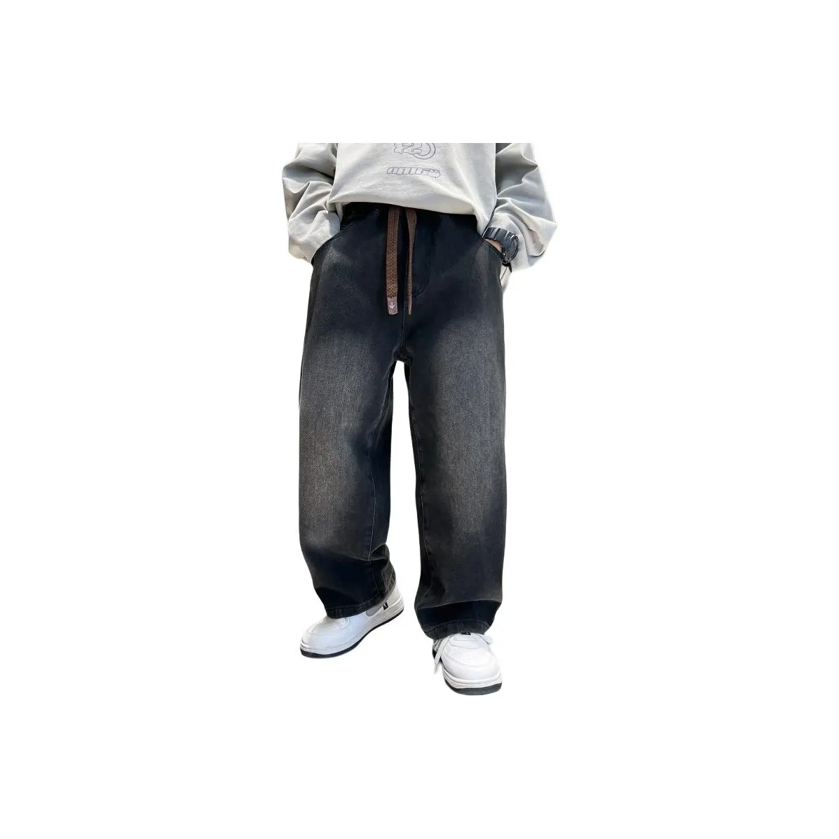 Puppytown Черный Серый Цвет Унисекс Джинсы