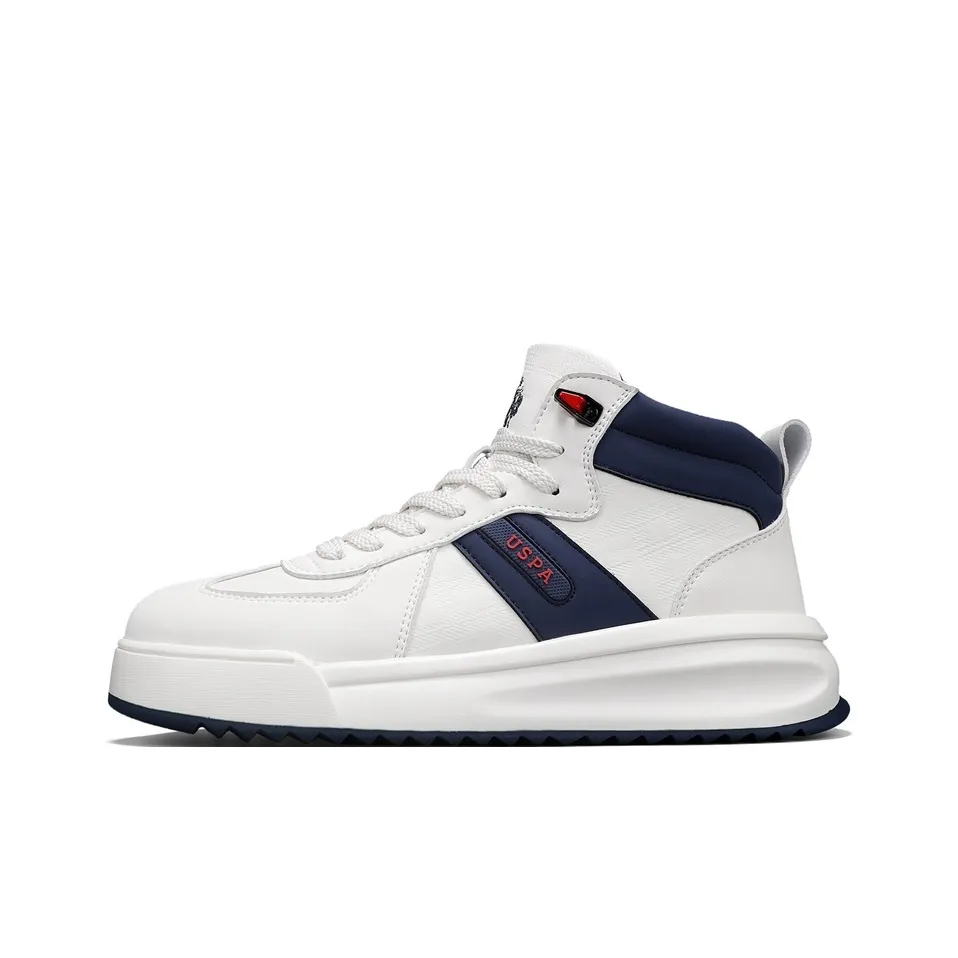 U.S. POLO ASSN. Высота увеличивающие устойчивые к истиранию противоскользящие высокие кроссовки для скейтбординга Мужские