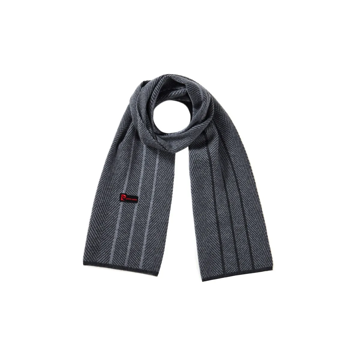 PIERRE CARDIN Кашемир Вязаные шарфы Унисекс Темно-серый Бургунди