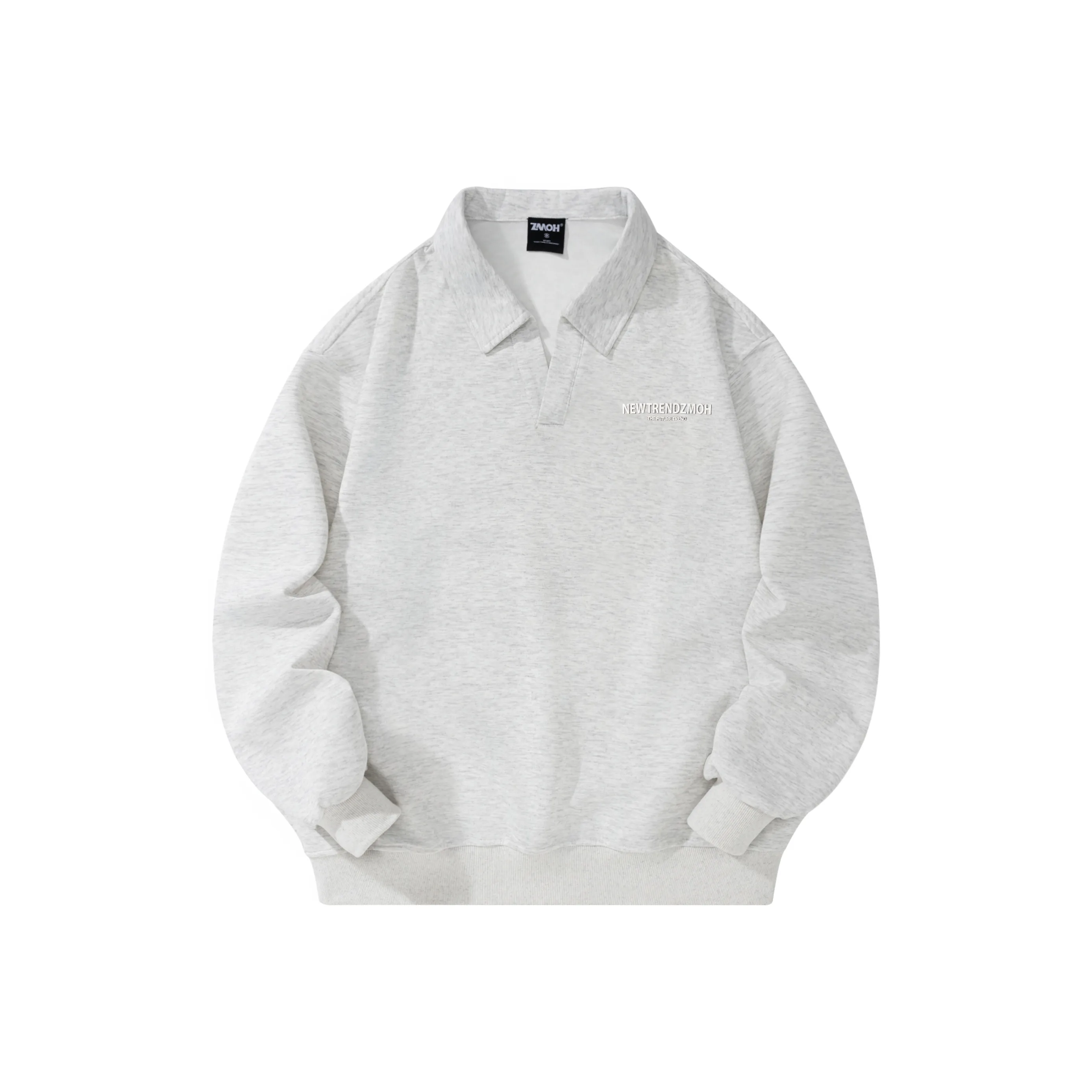 ZMOH Поло-Воротник Свитшот Унисекс