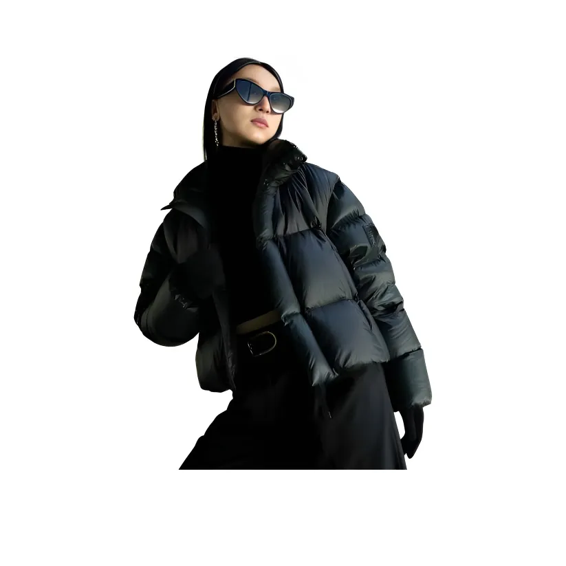 SKYA Черный Золотой Женский Пуховик