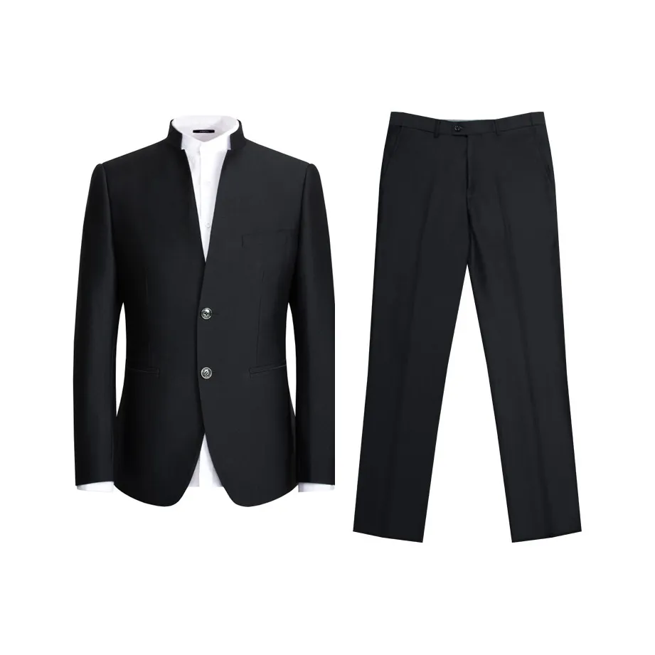 MH Черные Мужские Костюмы Чжуншань