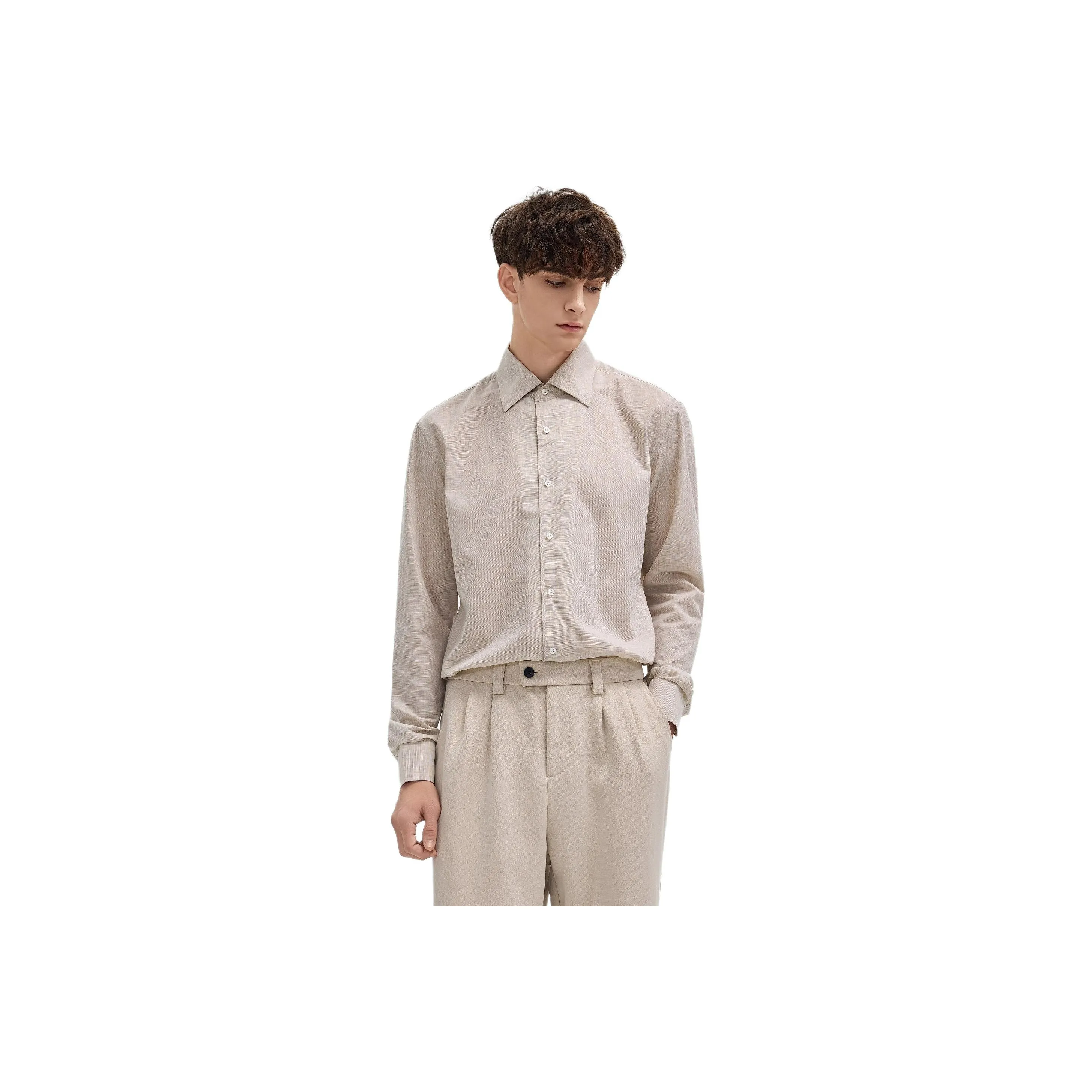 WILD LEADER Теплая Солнечная Абрикосовая Мужская Рубашка