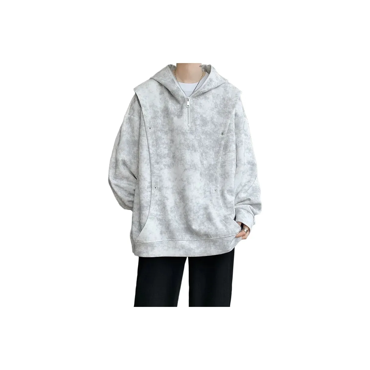 THINGYLAB Tie Dye Белый Мужской Свитшот