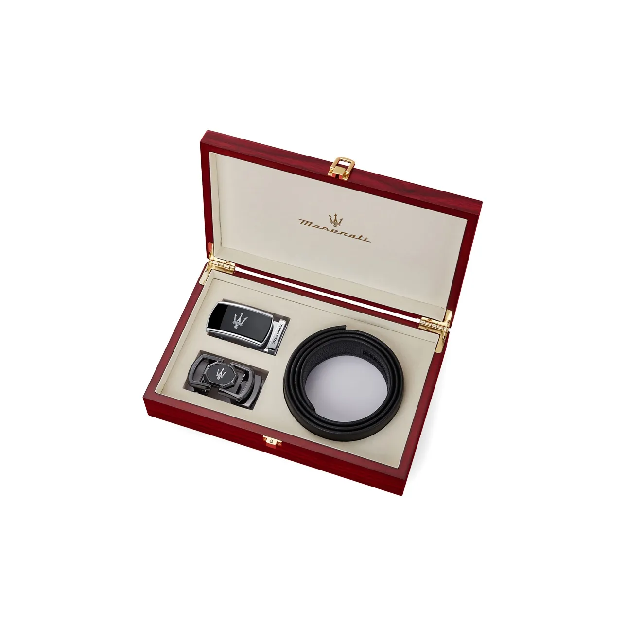 Maserati Ремни из коровьей кожи мужской металлический 3,5 см