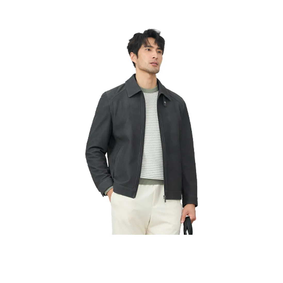 JIMU Reverse Suede Cow Leather Men's