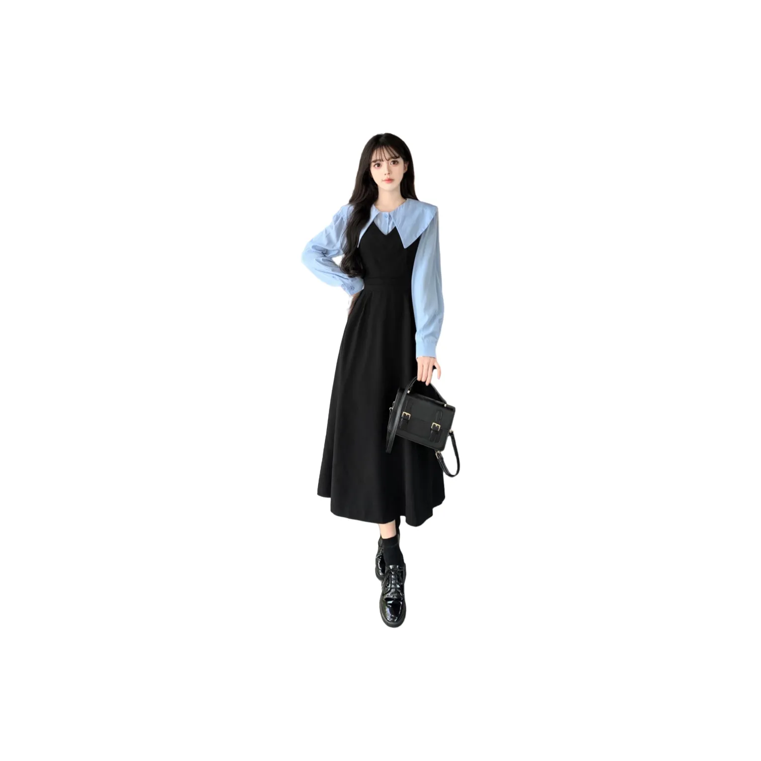 TONYBEAR Белый Женские Длинные Платья с Рукавами