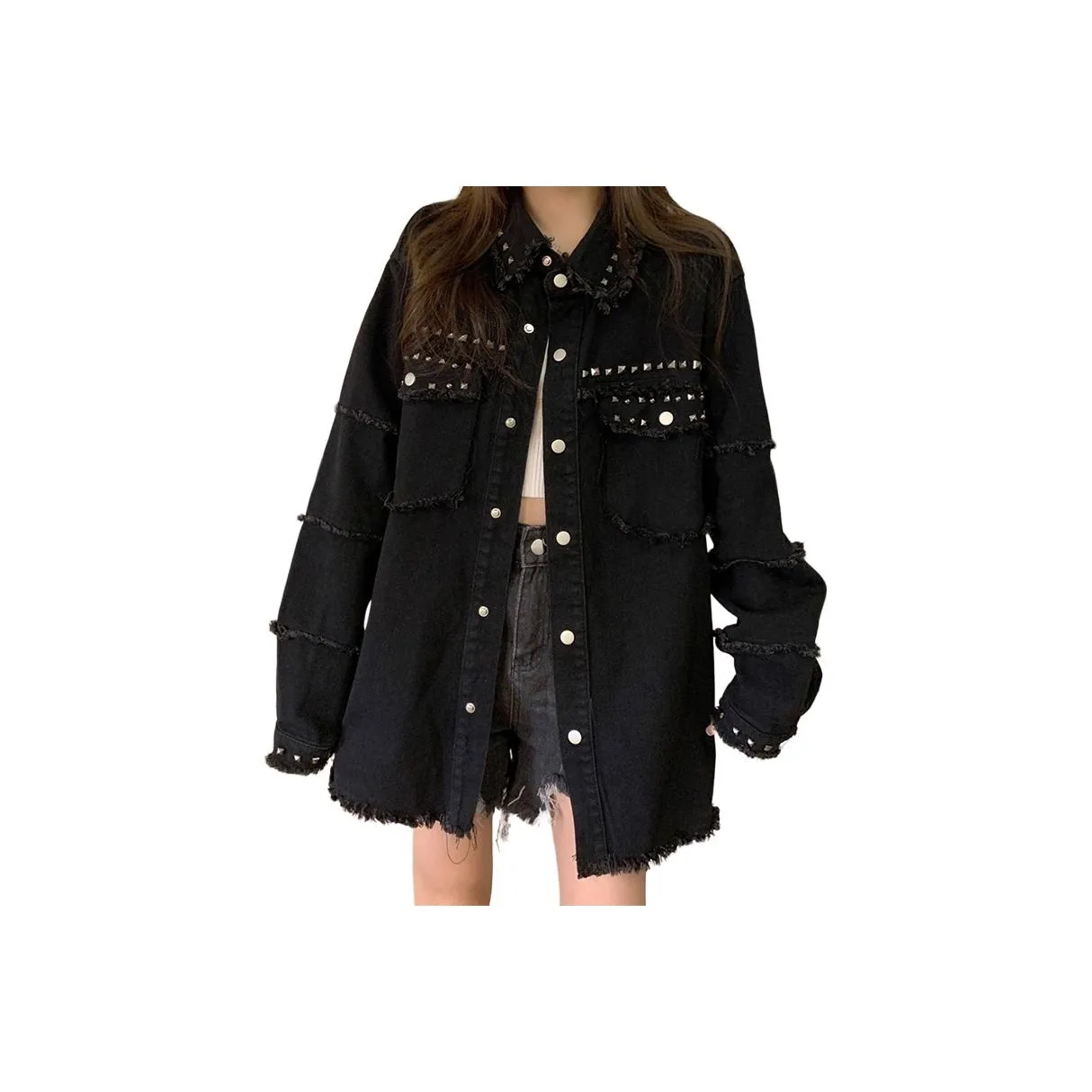 CARQ Черный Унисекс Джинсовые куртки